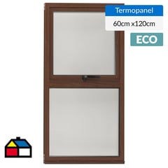 WINTEC - Ventana termopanel aluminio 60x120 cm madera proyectante