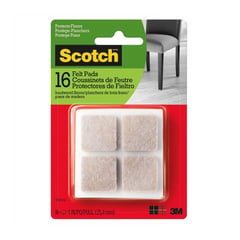 SCOTCH - Fieltros protectores cuadrados beige 16 unidades