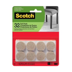 SCOTCH - Fieltros protectores circulares beige 32 unidades