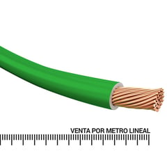 MADECO - Cable con Aislamiento Libre De Halógenos Verde 4 mm2 Metro Lineal