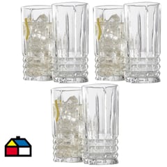 STANZZA - Set 6 vasos altos vidrio 385 ml