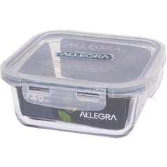 ALLEGRA - Hermético vidrio cuadrado 380 ml