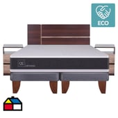 CIC - Cama Europea New Ortopedic 2 plazas BD + muebles