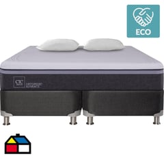 CIC - Box Spring Ortopedic Advance 2 plazas BD + 2 almohadas