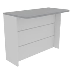 TUHOME - Isla de cocina 120x60x90 cm Gris/blanco