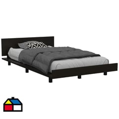 TUHOME - Cama 1,5 plazas Wengue/miel