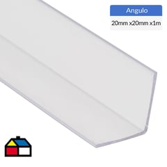 ARCANSAS - Angulo pvc transparente 20x20 1 mt