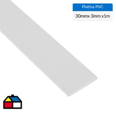 ARCANSAS - Pletina pvc blanco mate 30x3 1 mt