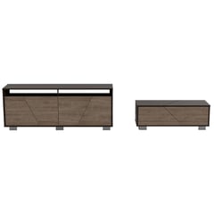 TUHOME - Set rack de TV 70" + mesa de centro habano/miel