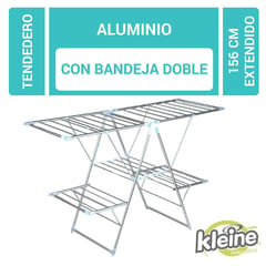 KLEINE WOLKE - Tendedero de ropa pro doble 156x61x97 cm aluminio