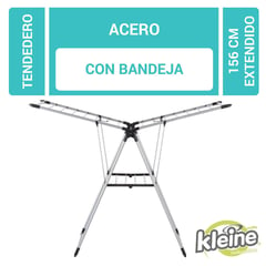 KLEINE WOLKE - Tendedero de ropa con bandeja 156x61x97 cm acero