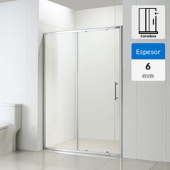 SENSI DACQUA - Mampara ajustable 6mm 120-135x185cm