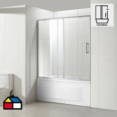 SENSI DACQUA - Mampara ajustable 6 mm 150-170x150cm