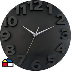 JUST HOME COLLECTION - Reloj 3d go 50x50cm negro