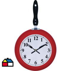 JUST HOME COLLECTION - Reloj cocina sarten rojo