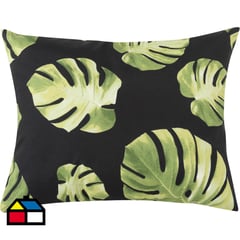 LIGHTME - Cojín aquablock Monstera deliciosa 30x45 cm negra