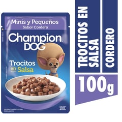 CHAMPION DOG - Alimento húmedo raza pequeña cordero 100 gr