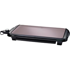 OSTER - Plancha Biocerámica para Asar Eléctrica 1450 W Negro/Café CKSTGRFM18W052