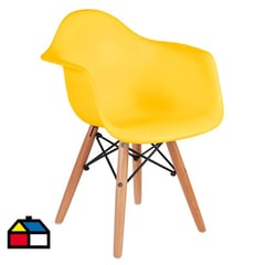 DE PIES A CABEZA - Silla Eame Amarillo 57x43x30 cm