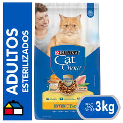 CAT CHOW - Alimento Esterilizado para Gato Adulto Carne 3 kg