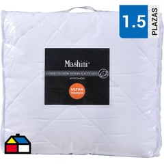 MASHINI - Cubrecolchón sherpa 1,5 plazas blanco