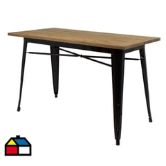 DE PIES A CABEZA - Mesa madera 120x60x73 cm negro mate