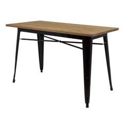 DE PIES A CABEZA - Mesa madera 120x60x73 cm negro mate