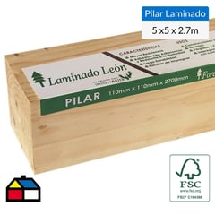 LEON - Pilar Laminado pino Radiata 110 x 110 mm 2,70 m