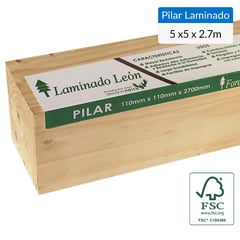 LEON - Pilar Laminado pino Radiata 110 x 110 mm 2,70 m