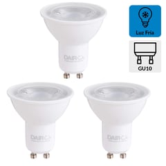 DAIRU - Pack 3 Ampolletas led GU10 5,5W luz fría