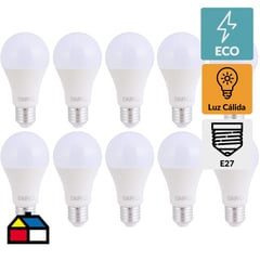 DAIRU - Pack 10 Ampolletas LED E27 10,5W luz cálida