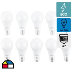 DAIRU - Pack 10 Ampolletas LED E27 10,5W luz fría