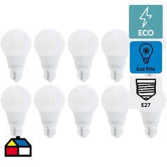 DAIRU - Pack 10 Ampolletas LED 8,5W luz fría