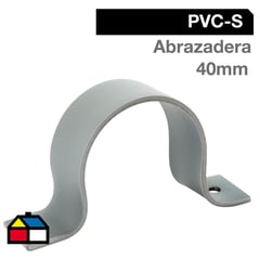 HOFFENS - Abrazadera Pack PVC-S 40mm Gris 5u