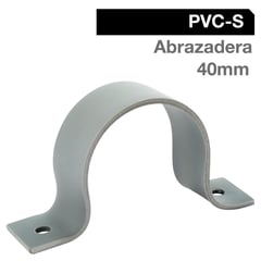 HOFFENS - Abrazadera Pack PVC-S 40mm Gris 5u