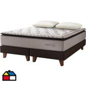 ROSEN - Cama Europea Nest 2 plazas BD + 2 almohadas