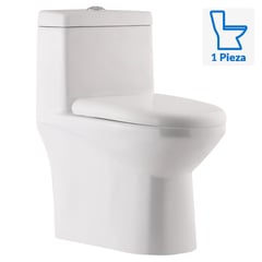 DOMSA - Sanitario One piece a Piso 30,5 cm 6 Litros SDX4-300-B Blanco