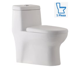 DOMSA - Sanitario One piece a Piso 30,5 cm 6 Litros SD8005-300-B Blanco