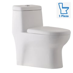 DOMSA - Sanitario One piece a Piso 30,5 cm 6 Litros SD8005-200-B Blanco