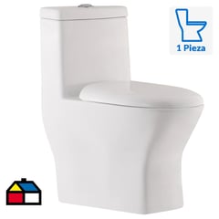 DOMSA - Wc one piece SD1077-30 blanco descarga a piso 30,5 cm