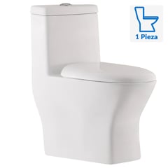 DOMSA - Sanitario One piece a Piso 30,5 cm 6 Litros SD1077-300-B Blanco