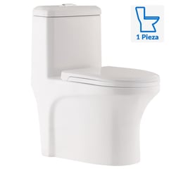 DOMSA - Sanitario One piece a Piso 30,5 cm 6 Litros SD1001-300-B Blanco