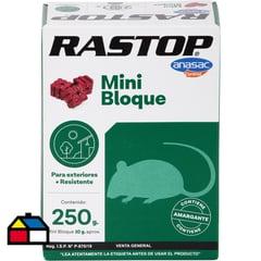 ANASAC - Raticida en Mini Bloques Rastop 250 gr