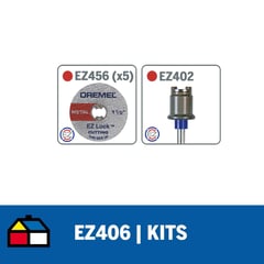 DREMEL - Kit mandril y discos metal ezlock