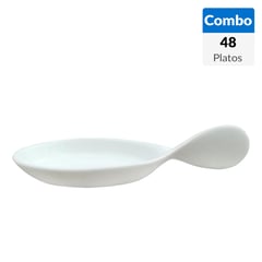 undefined - Combo 48 Platos mini pescado Blanco