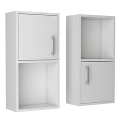 TUHOME - Set 2 muebles de baño 30x16x60 cm blanco