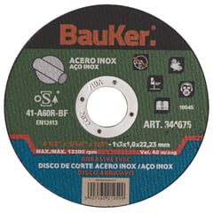 BAUKER - Disco corte inoxidable 115x1 mm