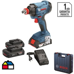 BOSCH - Llave de impacto inalámbrica 18V + 2 baterías