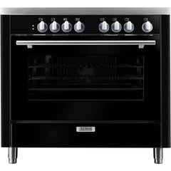 THOMAS - Cocina a Gas 5 Platos con Horno 104 Litros Negro Venezia