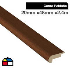 MAFORSA - Pack 2 unidades Canto Peldaño MDF Walnut 48 mm 2x240 cm